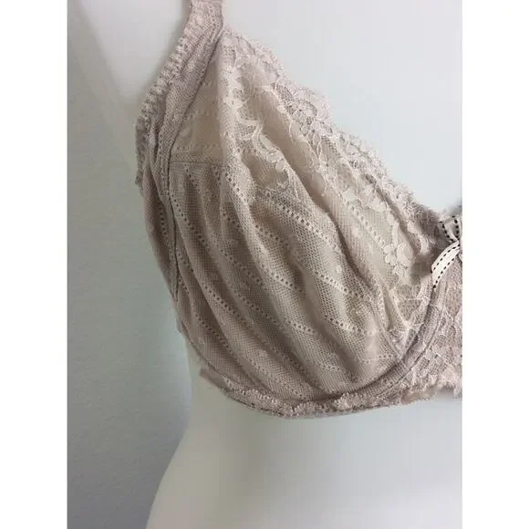Chantelle Lingerie Bra Lace Stripe Underwire Mesh - Picture 4 of 9